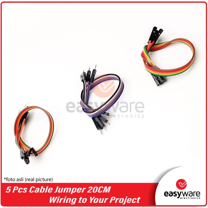 Kabel Jumper Arduino Male Female 20cm isi 5pcs Dupont Cable 20cm