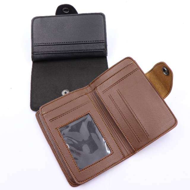DOMPET KULIT PRIA 3/4 MODEL KANCING Ukuran Tanggung