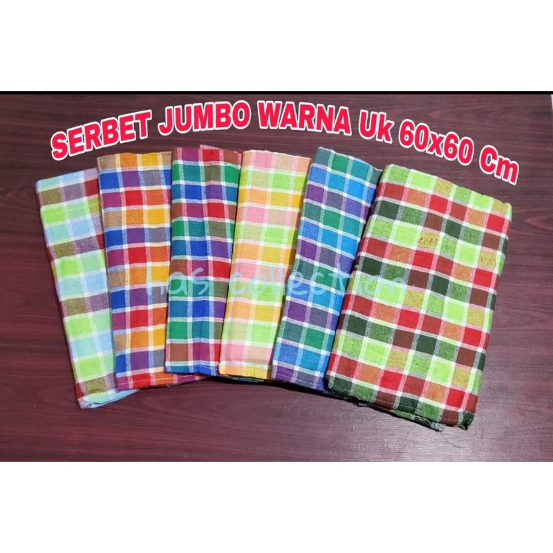 1 PC SERBET / KAIN LAP JUMBO WARNA  Uk 60x60 cm