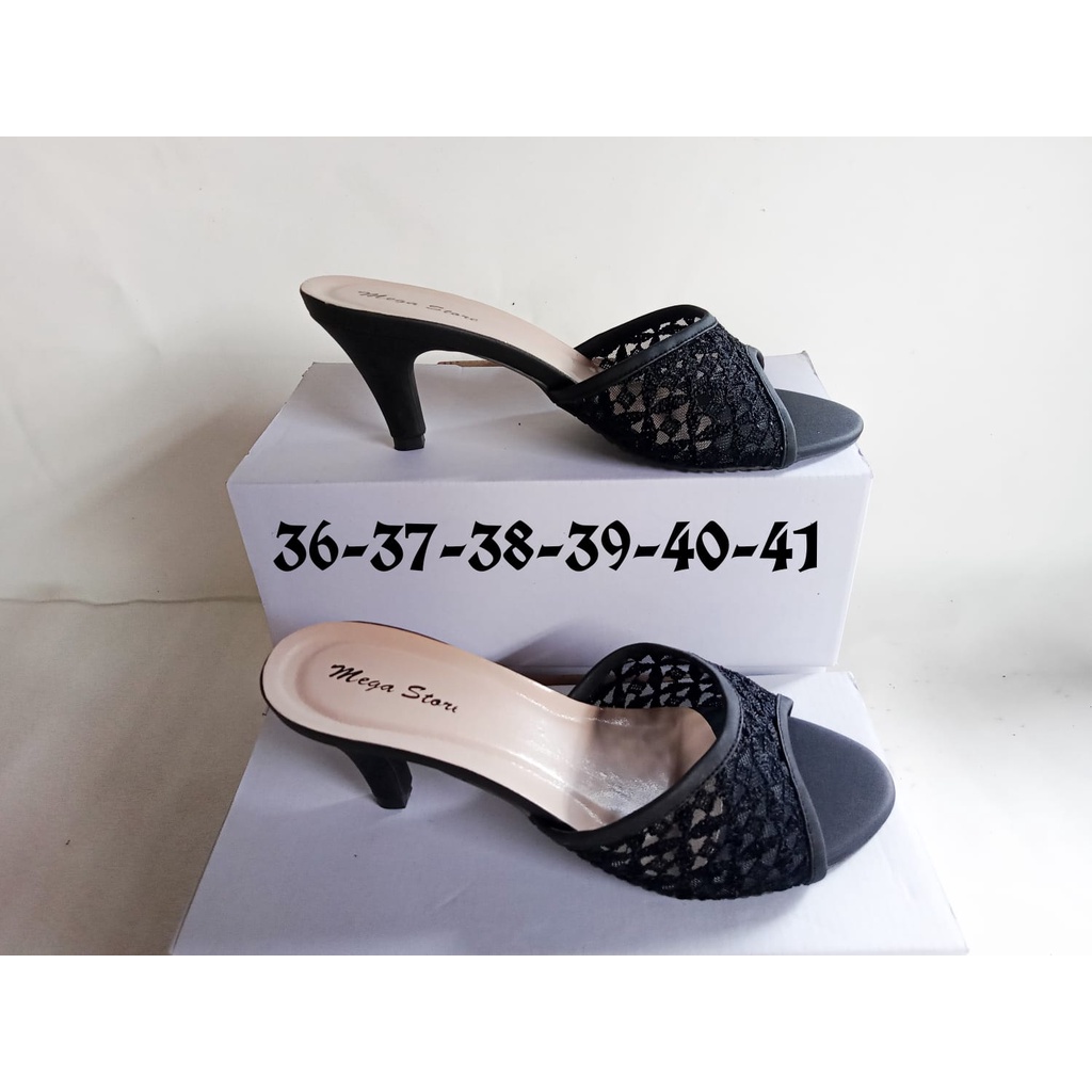 Sendal Wanita Chunky Heels Sendal Wanita Dewasa Sendal Heels 7 cm NA 2202