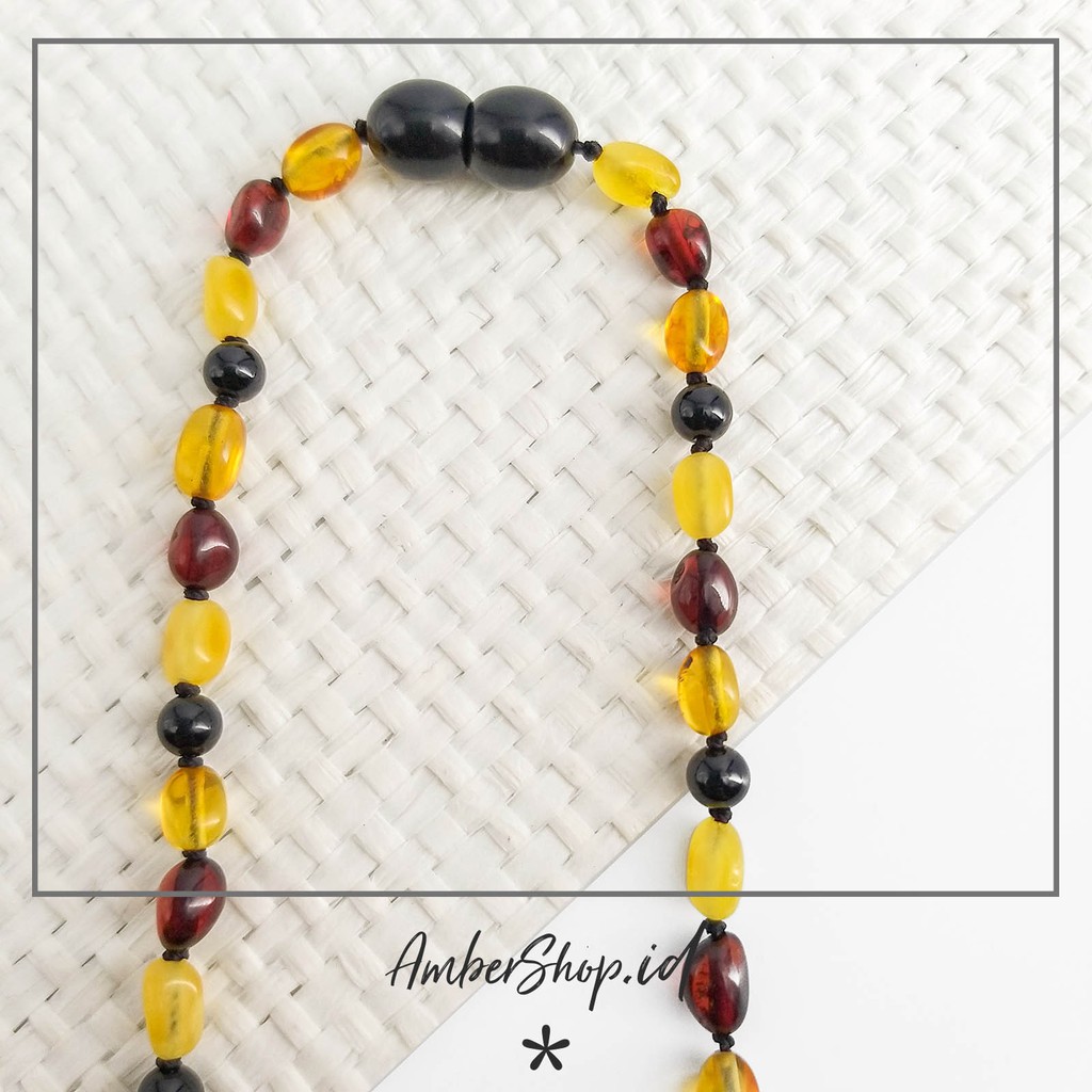 Kalung amber pereda nyeri tumbuh gigi bayi AS84- Amber Shop