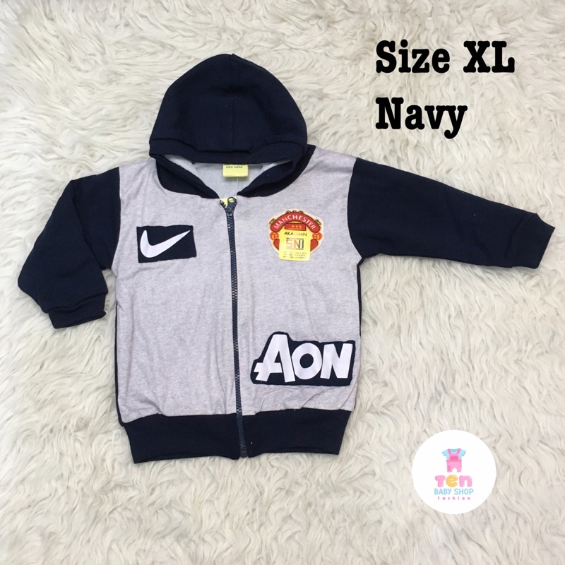 Jaket Jeans Bayi Laki-laki / Baby Boy Akachan (Sweater anak, Cardigan, Coat) AKCH01-XL - AON Navy