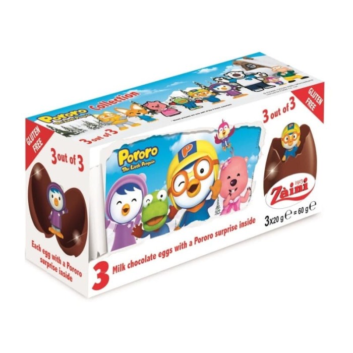 Egg Zaini Chocolate Surprise 60 Gr Pororo 021