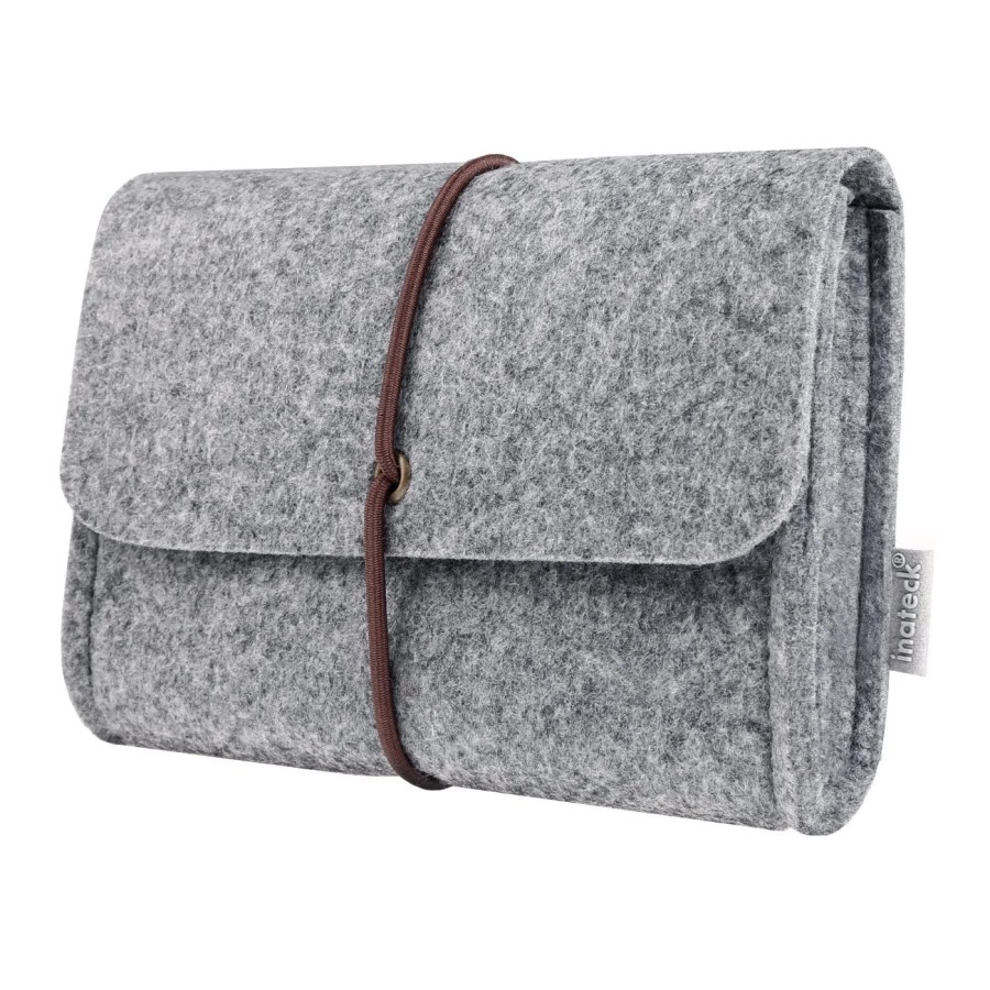 pouch tas dompet charger wool flanel