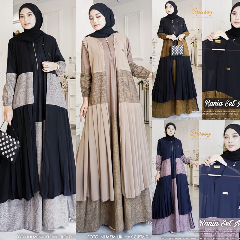 Gamis | Rania Set Maxy 2 By Spassy | Dress Muslim | Baju Gamis Wanita | Pakaian Muslim Wanita