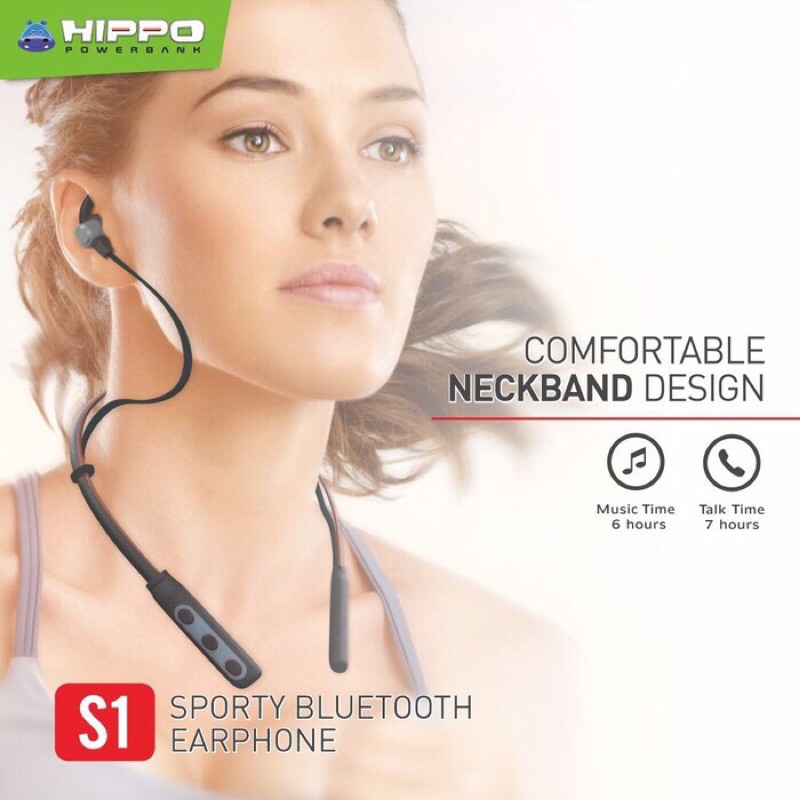 Hippo Handsfree Headset Bluetooth S1 Sporty