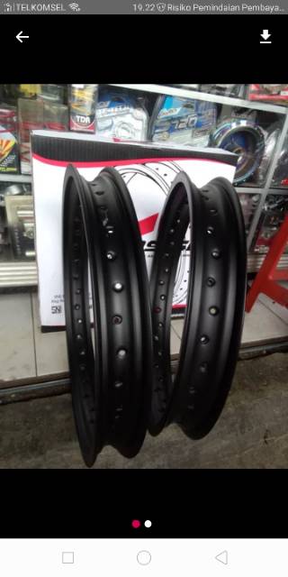 Velg Rossi pelek 160 185 18 Hitam Silver Gold  - Velg 160/185x18 Rossi SNI harga sepasang