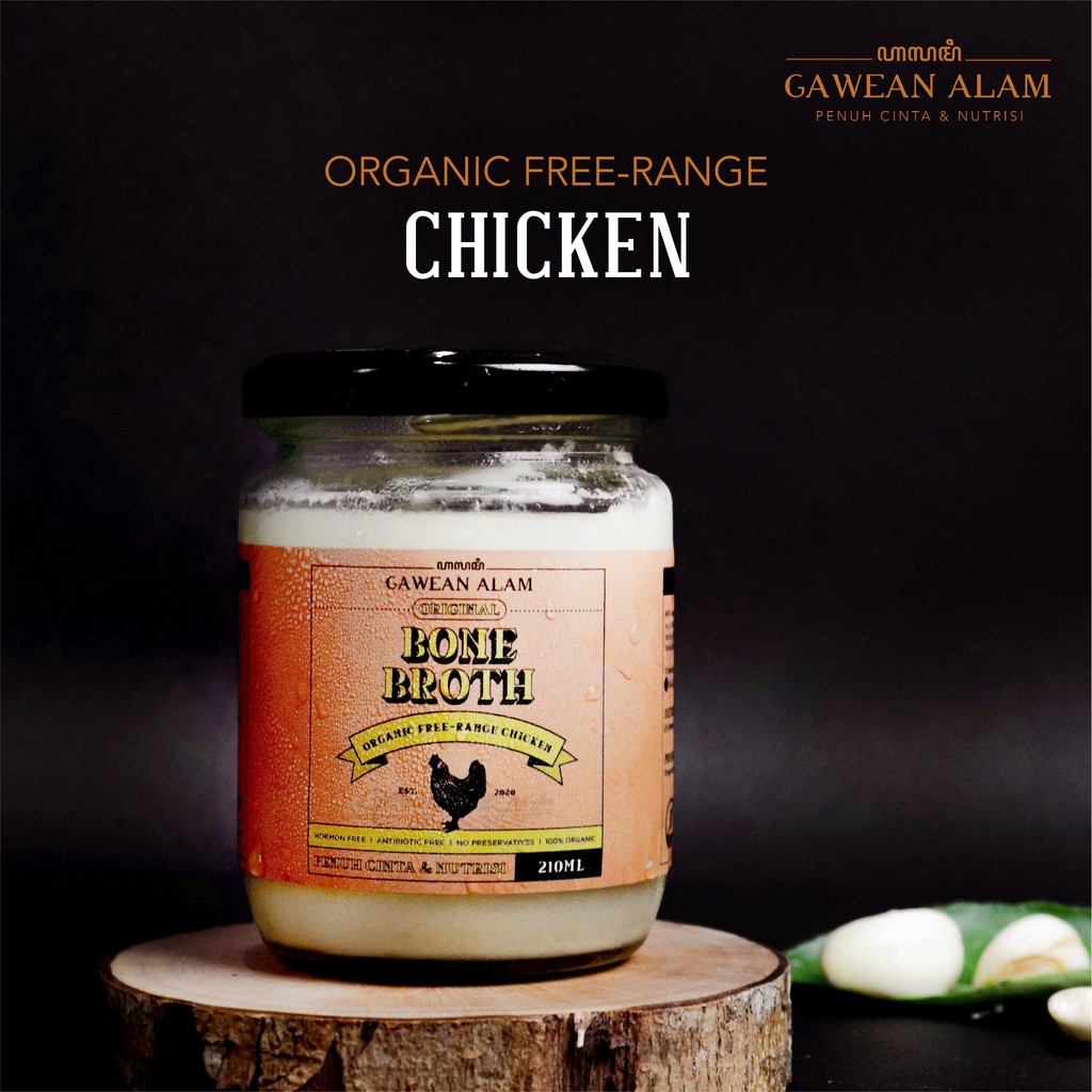 

Organic Free Range Chicken Bone Broth - Kaldu Ayam Kampung Organik