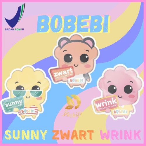 ✨ AKU MURAH ✨Bobebi Magnetic Eye Mask Zwart/Wrink/Sunny