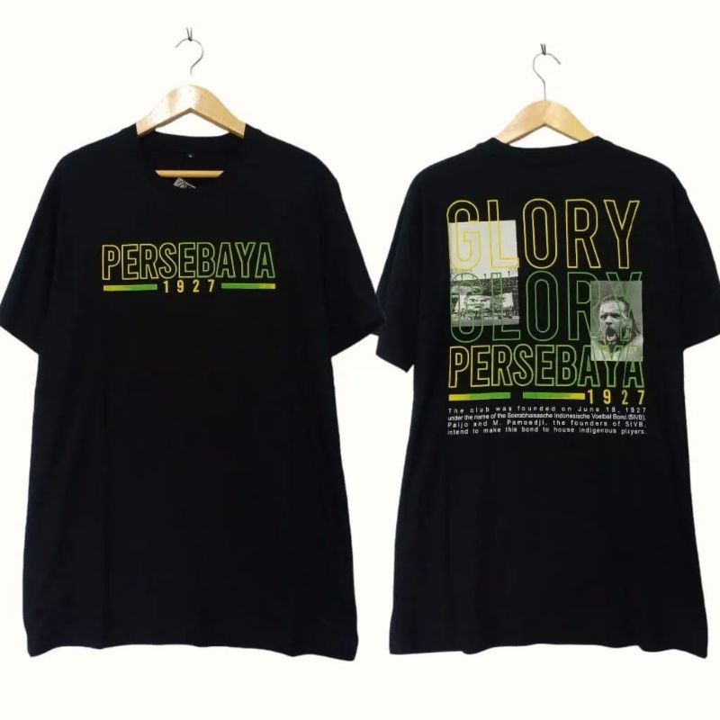 Kaos persebaya glory glory hitam bonek mania