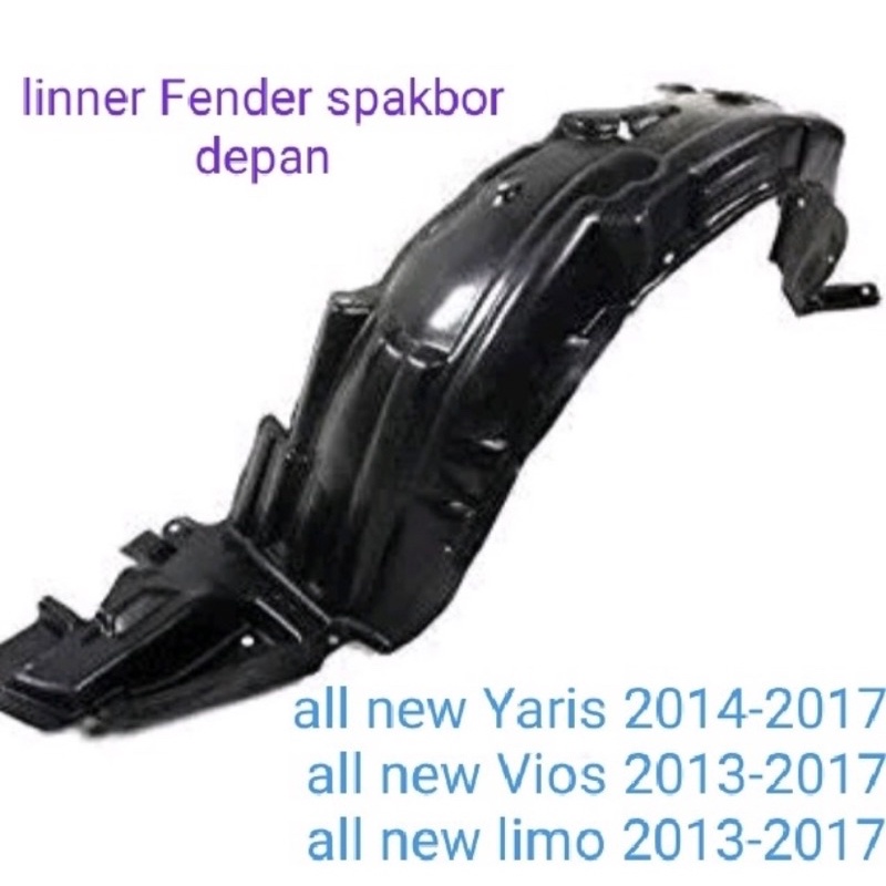 Liner Fender Spakbor Sepakbor Spakboard Depan Yaris Vios Limo Gen 3 ORIGINAL