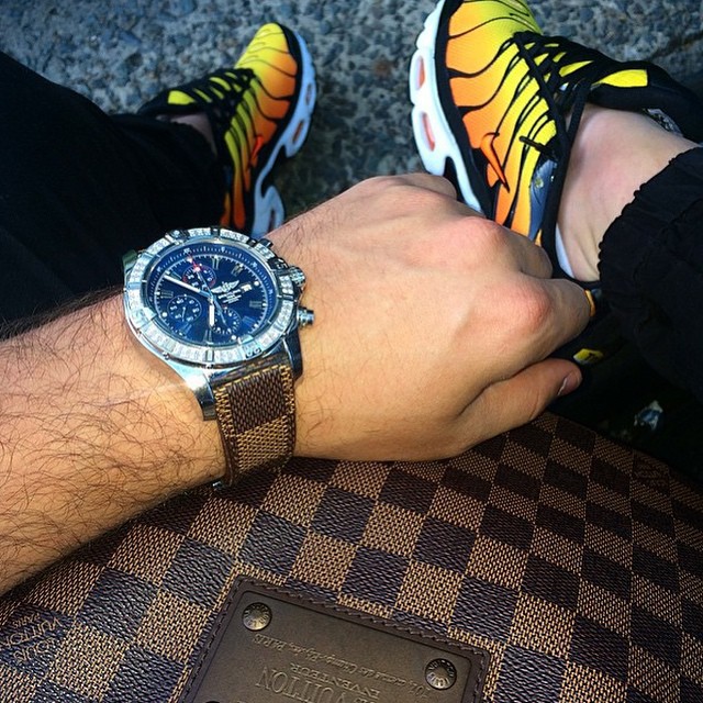 Tali Jam Mewah Breitling B-1 Chronomat Airbone Navitimer AOPA Gunny straps Lv Ebene No Logo 24mm