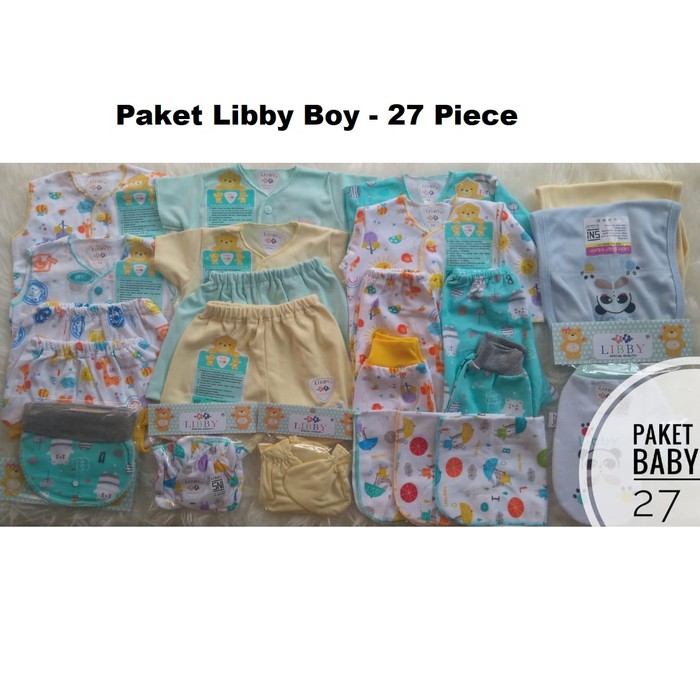 Paket Libby Baby Newborn -27pc - Paket Lahiran Bayi Libby - Paket Perlengkapan Melahirkan Bayi Libby