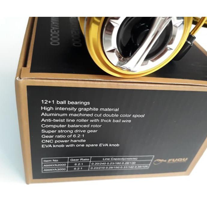 Pancingan Reel Pancing Merk Fugu Power Handle Amaya 2000 Asli Japan Dan