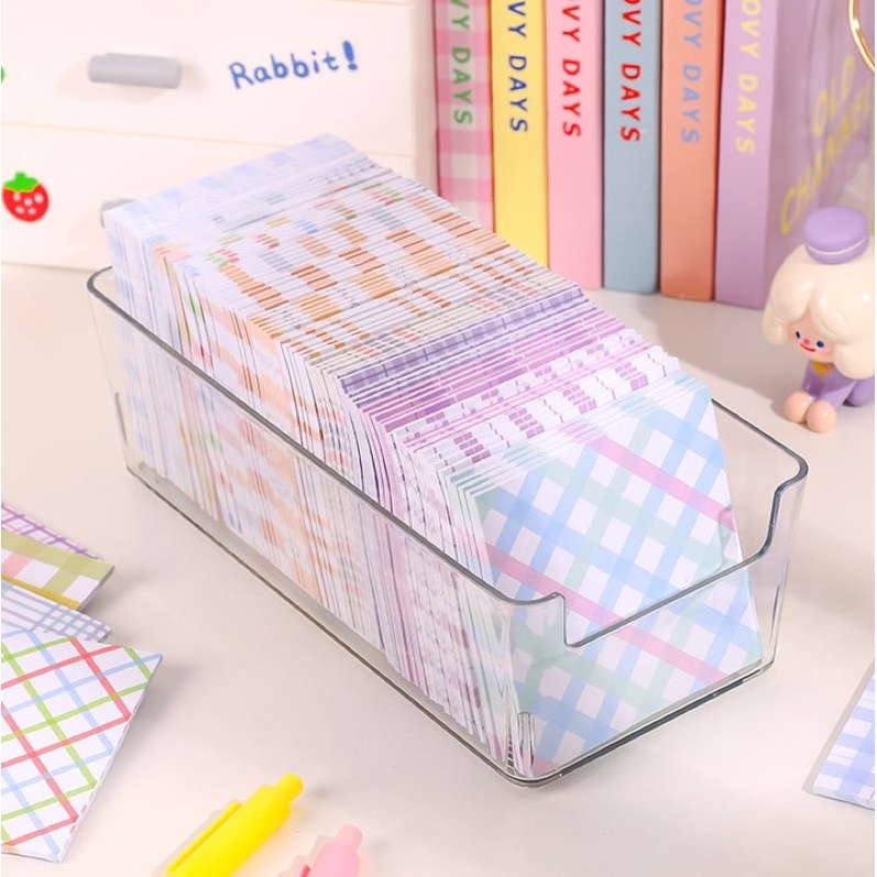 KENSHO Sticky Note Isi 80 lembar Aesthetic Korea Sticker Penanda Import / Stick Notes Plaid