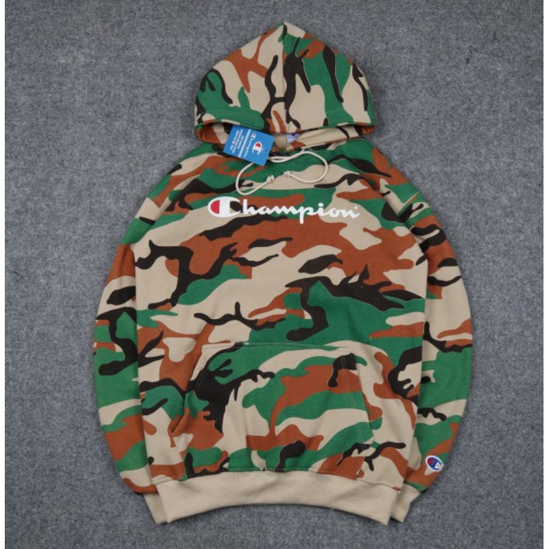jaket sweater hoodie Champion camo premium terbaru murah