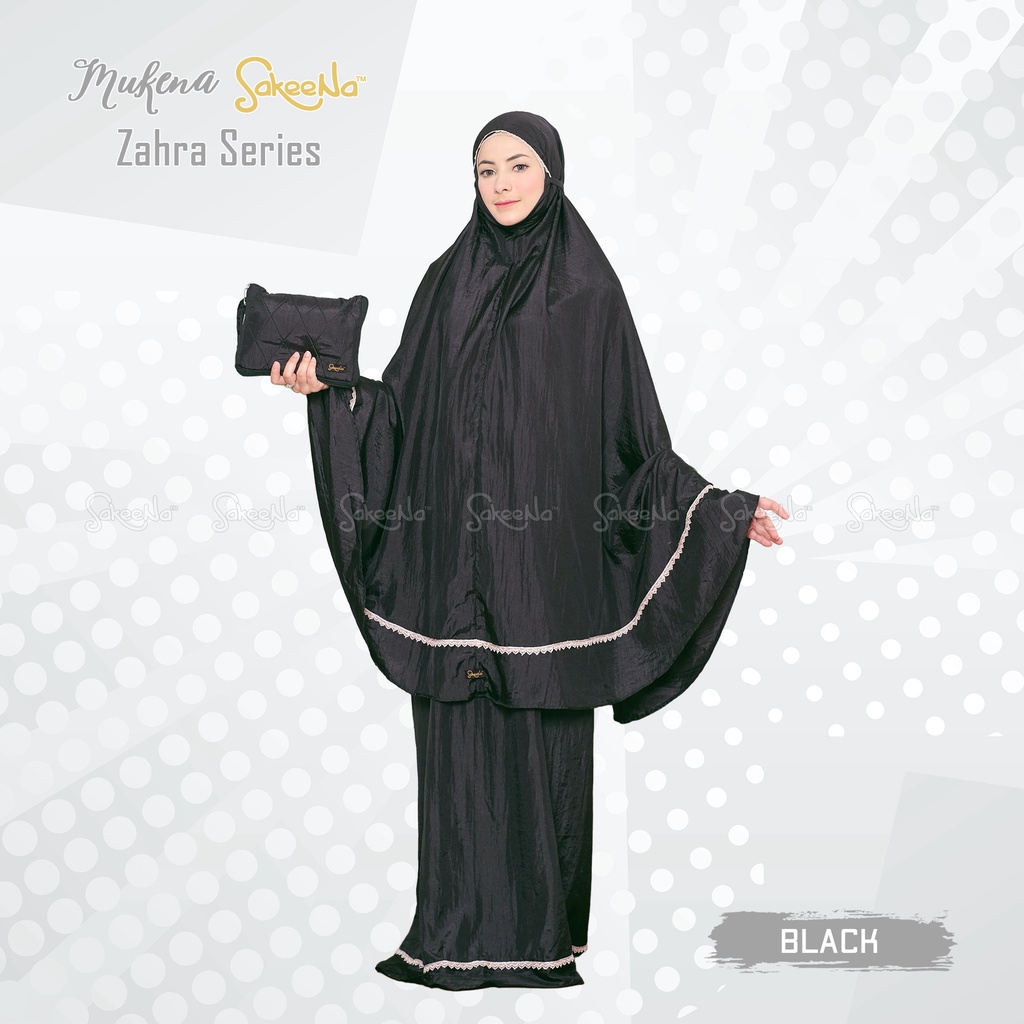 mukena zahra series sakeena travel parasut sajadah