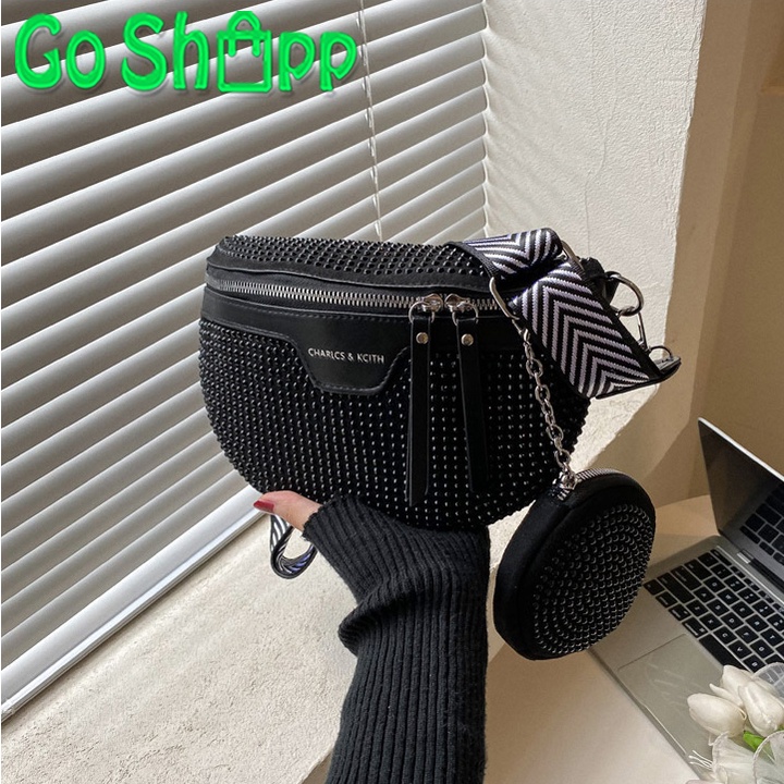 Waist Bag Wanita Bling Bling Import Terbaru - Tas Pinggang Wanita Fashion Korea Kekinian - Tas Pesta Kondangan Wanita Mewah WB16