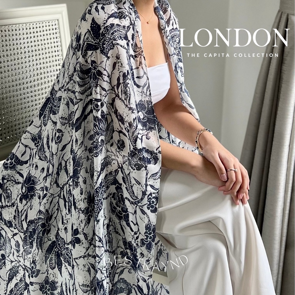 London Shawl - The Capital Collection | The Best Kaynd | Batik Selendang Hijab Syal Scarf Outer Kain