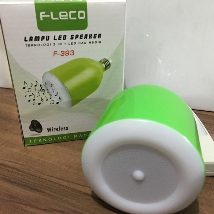 Lampu LED Speaker Lampu dan Musik 2in1 Fleco F393 Bluetooth Wireless