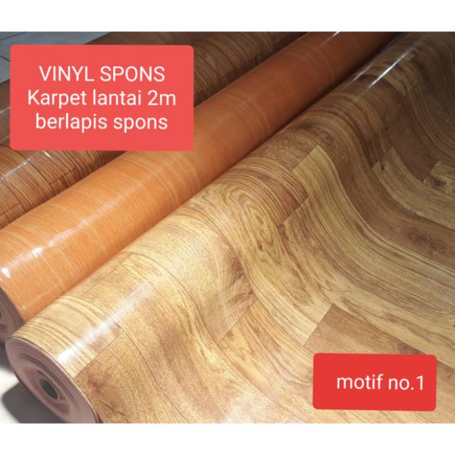 Karpet lantai vinyl meteran spons lebar 200cm (2meter x 1meter) tebal 1