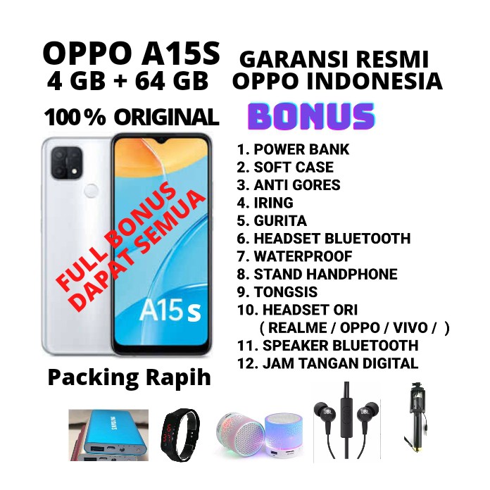 OPPO A15S RAM 4/64 GARANSI RESMI