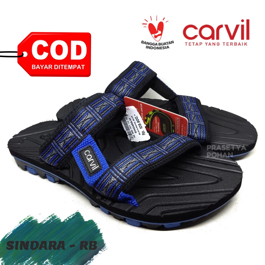 Sandal Pria Carvil Original Anti Air - Sendal Carvil Pria Original Slide dan Jepit