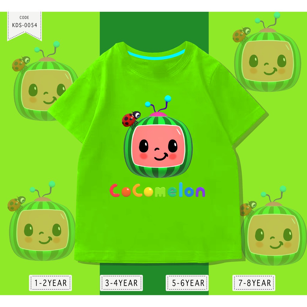KAOS ANAK-ANAK / BAJU KIDS COCO MELON FACE / HARGA TERMURAH KUALITAS BAGUS 24S