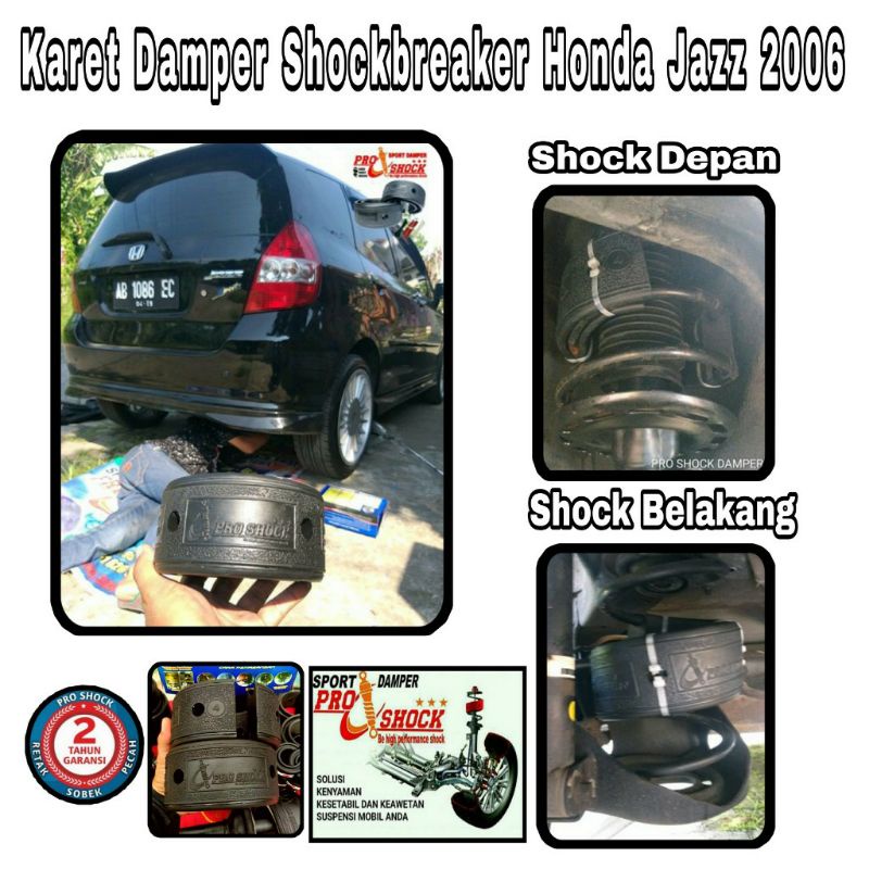 Karet Damper Shock Honda Jazz 2005 - 2007 Sepaket Depan Belakang