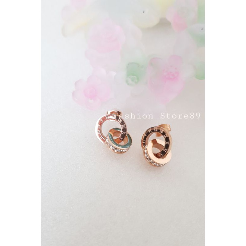 Anting import branded titanium Rosegold anting tusuk model branded Titanium bestseller bestquality