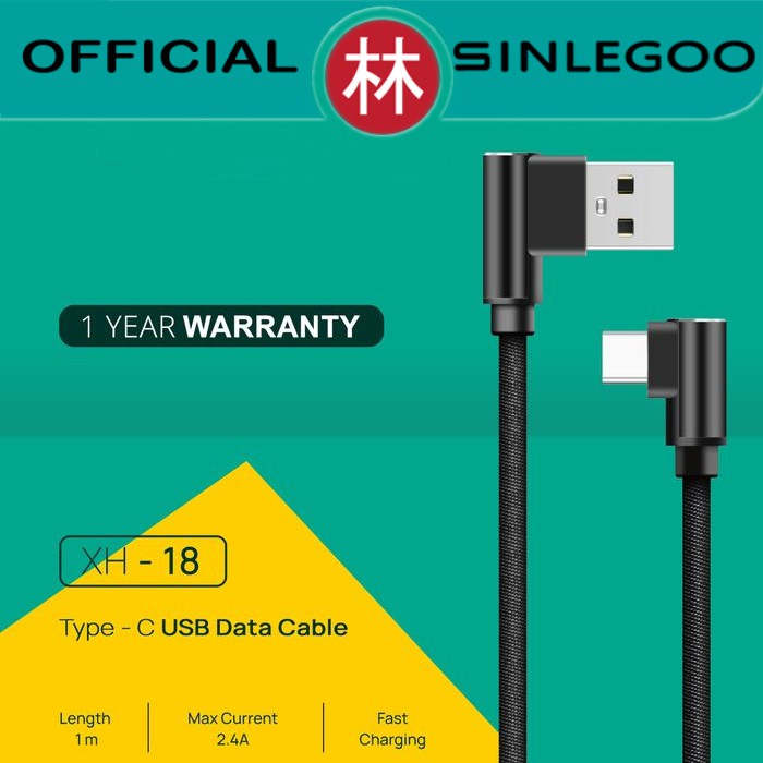 Sinlegoo XH-18 Braided Wire Data Cable Type-C Gaming Fast Charging