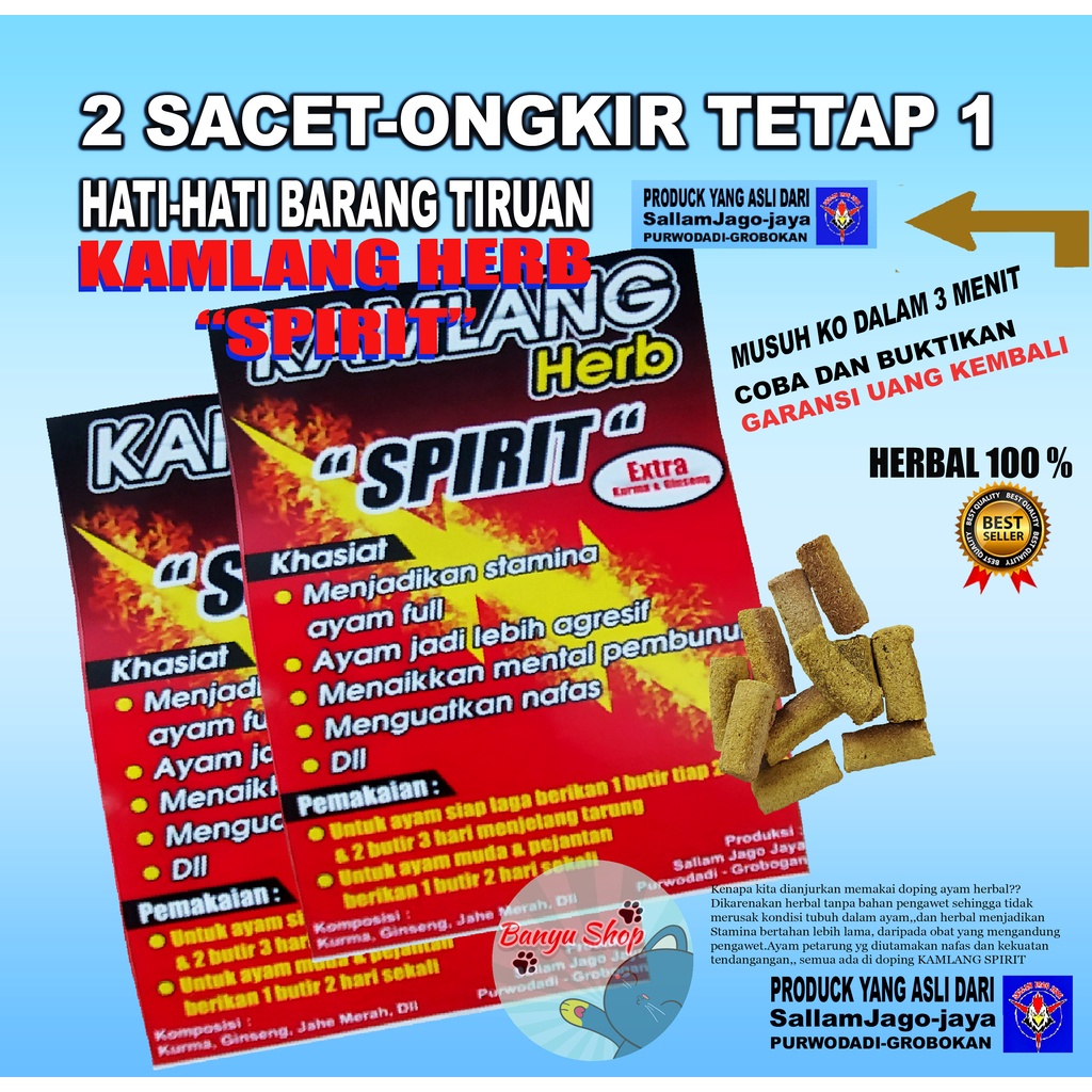 2 SACET-Jamu Ayam KAMLANG HERB SPIRIT Extra Kurma ,Ginseng ,Jahe Merah HERBAL-ONGKIR TETAP 1-LEBIH HEMAT