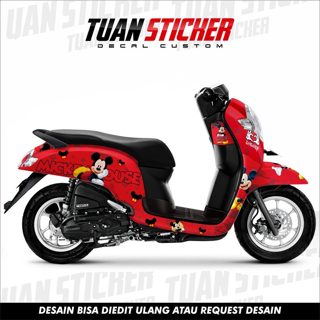 Jual Sticker Striping Decal Scoopy New Decal Scoopy Cetak Striping Decal Scoopy Scoopy Mickey