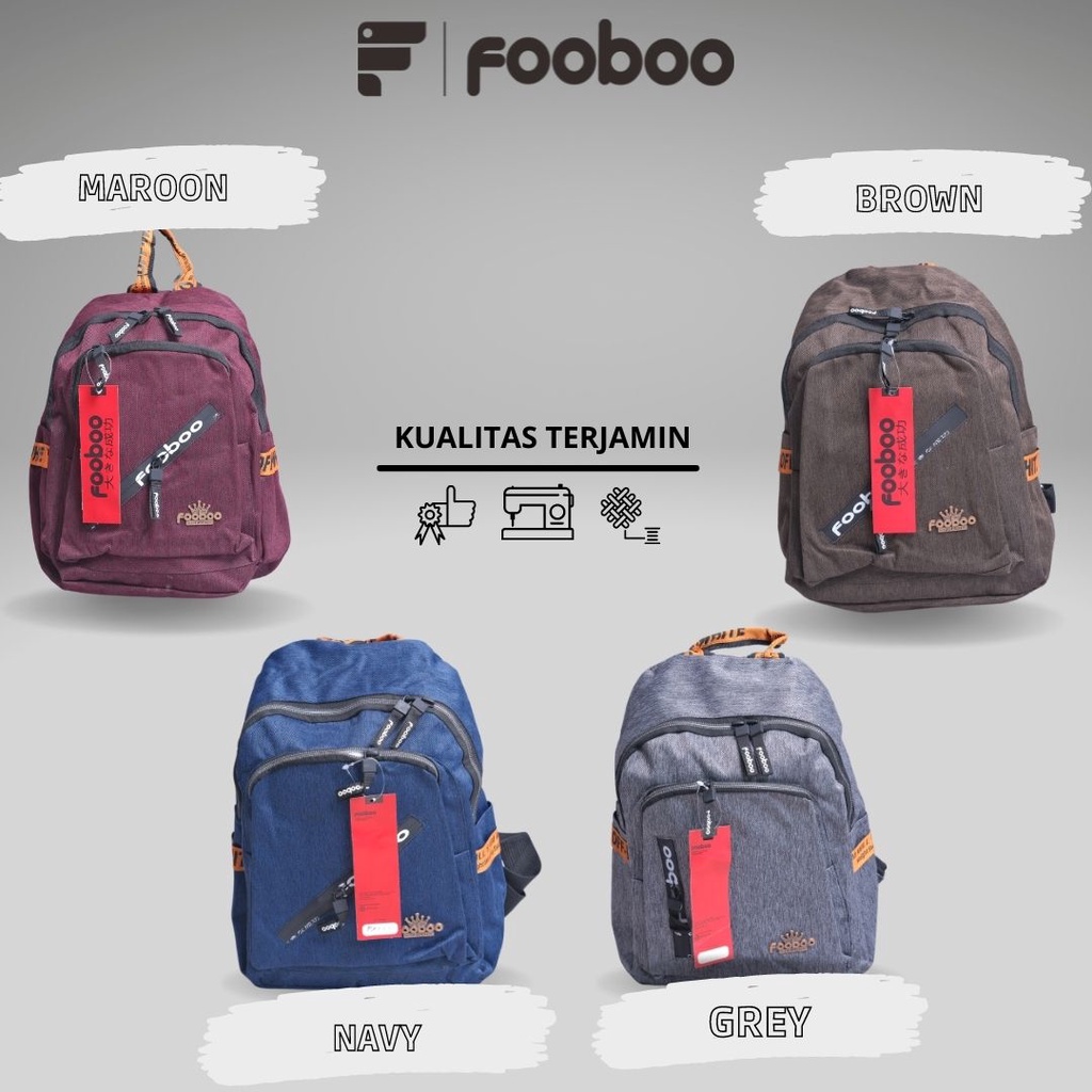 FOOBOO TAS RANSEL BACKPACK WANITA KOREAN STYLE