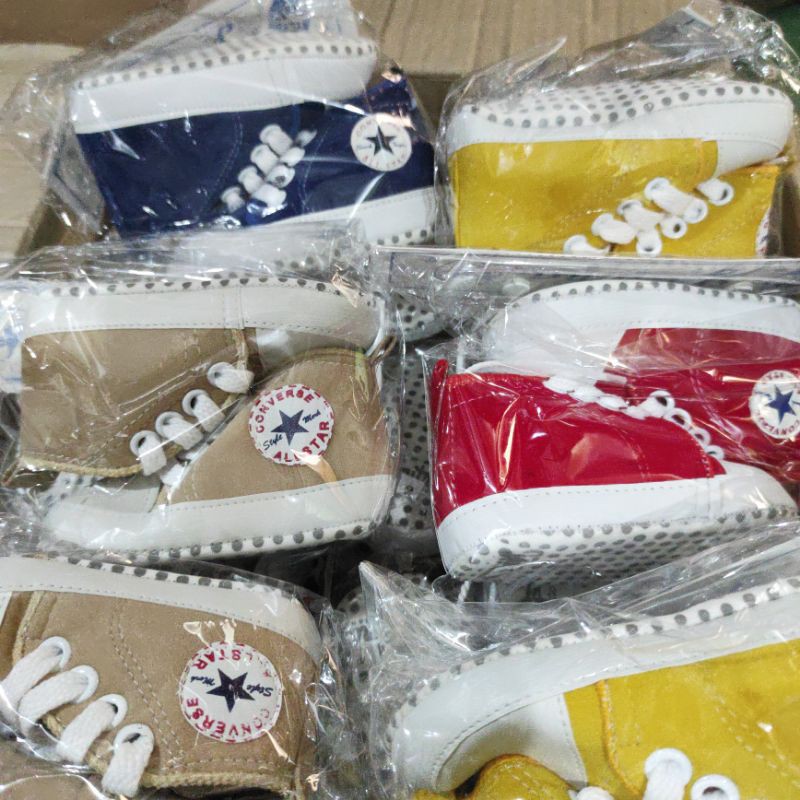 CNVR Sepatu casual tali anak bayi anti slip prewalker laki-laki perempuan newborn vans