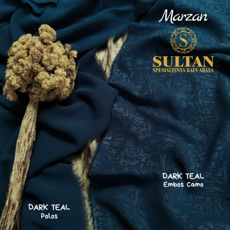 50CM EMBOS CAMO MARZAN DARK TEAL ANTI UV KAIN SULTAN