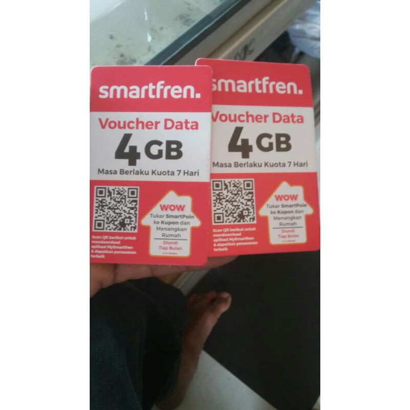 Smartfren 4gb 7 hari (DIKIRIM KODE VOUCHER VIA CHAT)