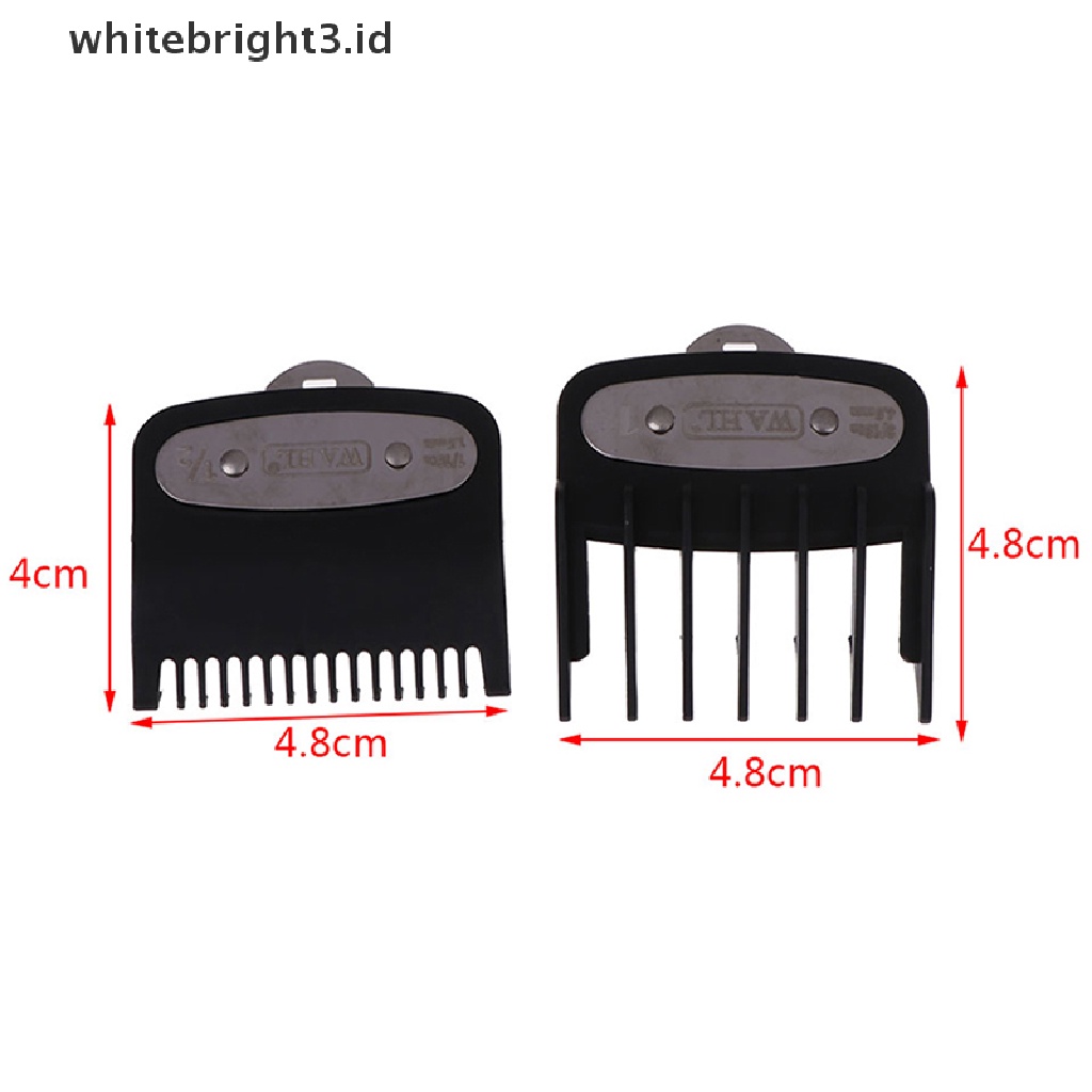 (whitebright3.id) Set Sisir Panduan Ukuran 1.5mm + 4.5mm + Holder Metal Untuk Clipper