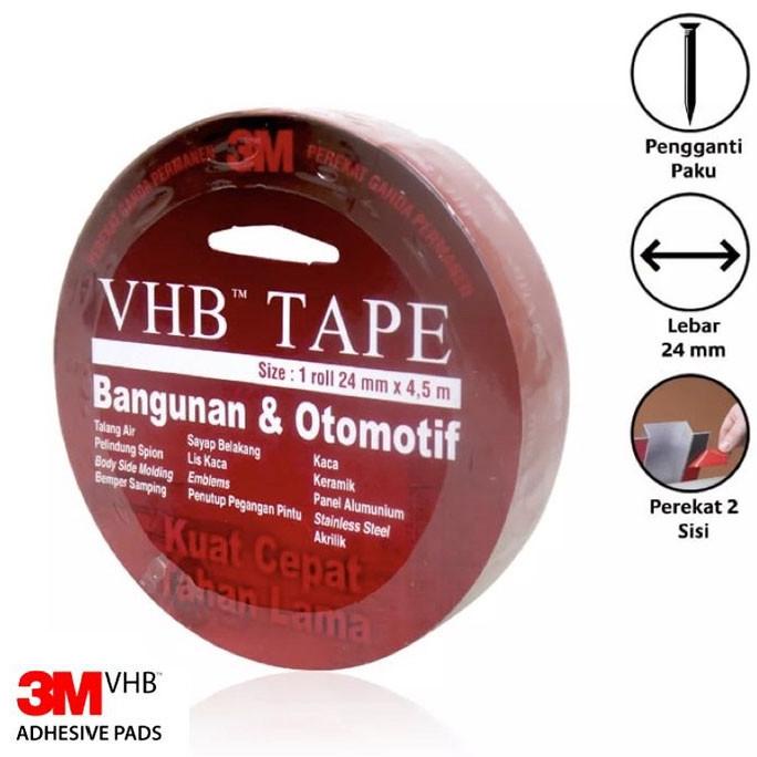 

BOLEH DROPSHIP Double Tape 3M VHB 24mm x 4,5 m ORIGINAL / DOUBLE FOAM TAPE