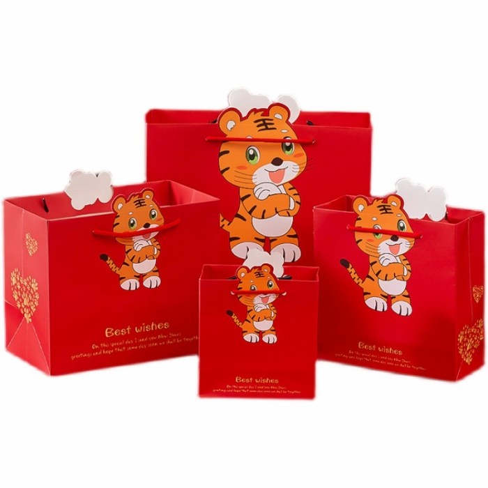 

Paper Bag Merah Macan Imlek Murah Kantong Shopping Bag Kado Souvenir 059