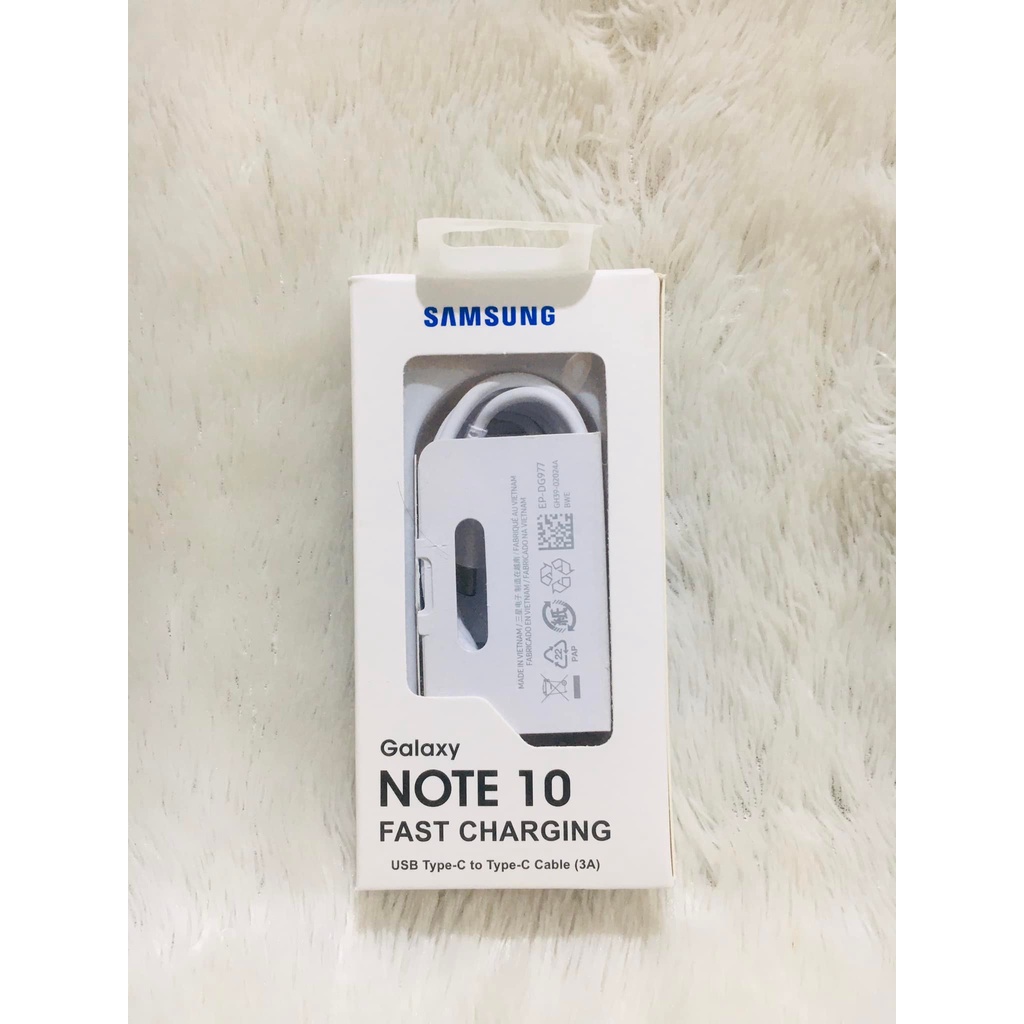 Kabel Cable Data Samsung Note 10 C to C EP-DG977 3A Original Fast Charging Package Dus