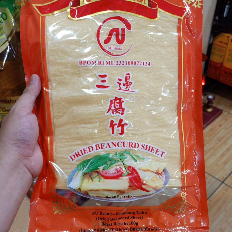 

100gr SU BRAND/ Kulit Tahu Lembaran.