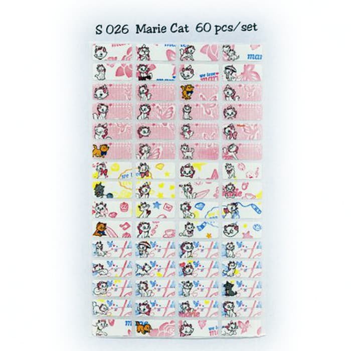 

HNVHH883 Marie Cat Sticker. Name Label Small. Stiker karakter The