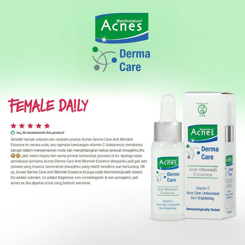 Acnes Derma Care Anti Blemish Essence 20 ml / Derma Care Gentle Cleanser 120 gr