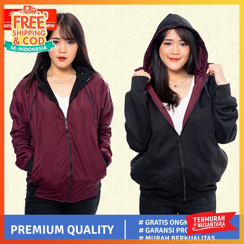 [TERMURAH] Jaket Parasut Bolak Balik / Jaket Anti Air / Jaket Pria Bolak Balik KGY