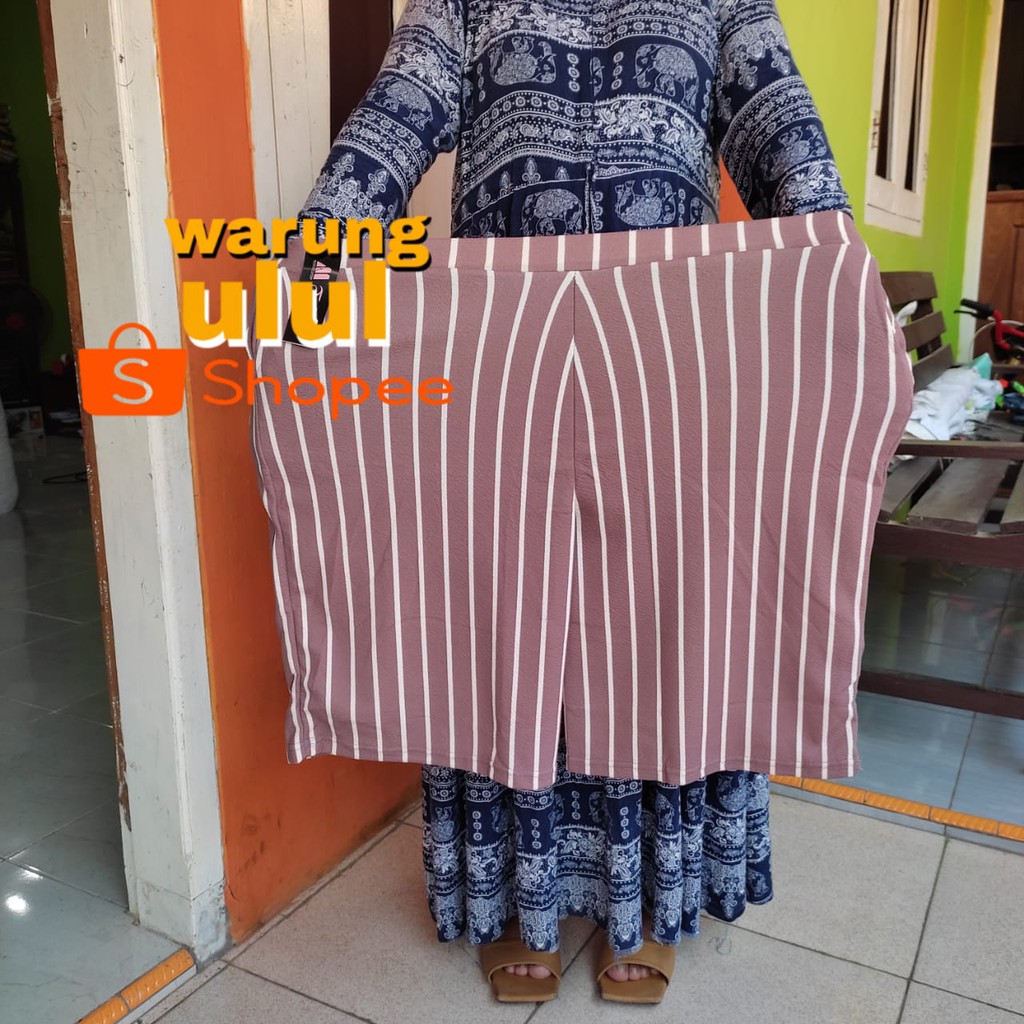 kulot pendek super jumbo bahan crepe tebal