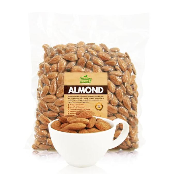 

Natural Kacang Almond Raw (500 gr) FREE ONGKIR