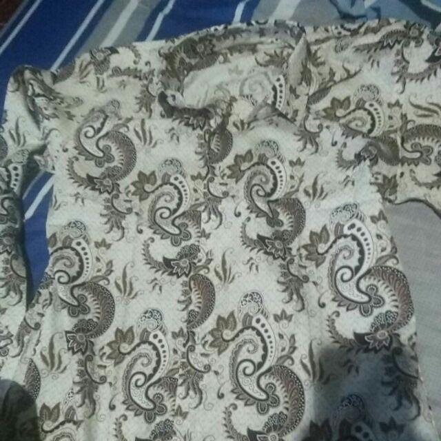 Kemeja Batik Pria Lengan Panjang Bl74 Katun Motif Modern Dixmont Semi Slimfit Premium