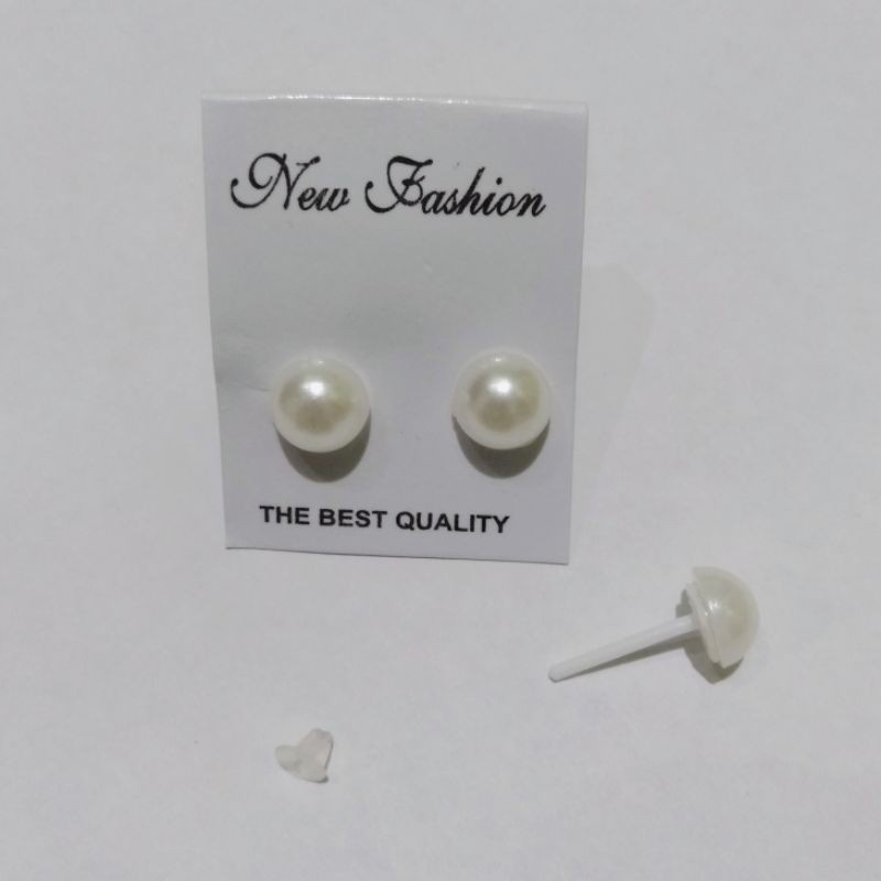 Anting Mutiara Putih Sepasang Anti Karat Termurah