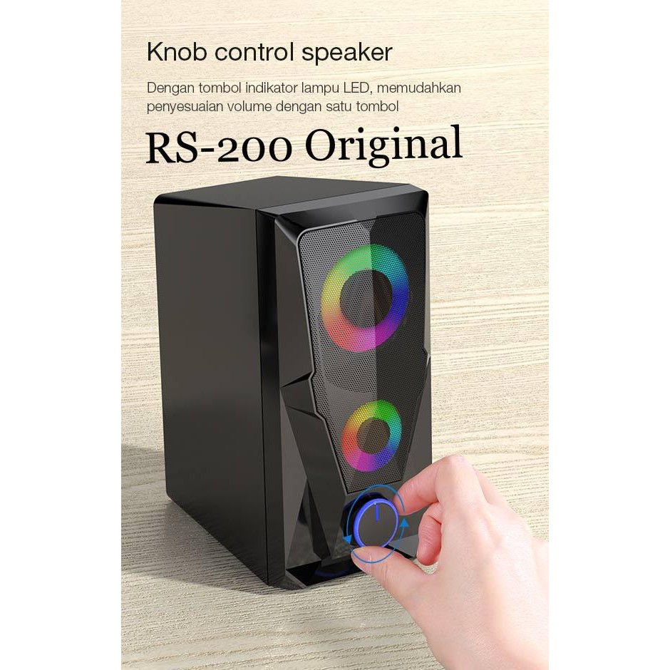 ROBOT Speaker LAPTOP DAN SPEAKER KOMPUTER RS200 Multimedia Portable Music Speaker Gaming - Garansi Resmi 1 Tahun